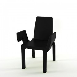 Slide Doublix krzeso, kolor czarny