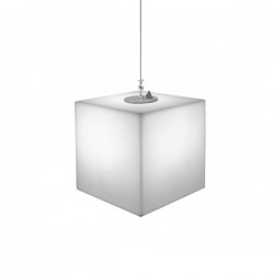 Cubo wisząca lampa w kształcie sześcianu, kolor biały