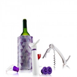Vacu Vin Giftset Wine Essentials Wh/Pu zestaw do wina