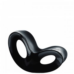 Voido fotel bujany, kolor czarny lakierowany