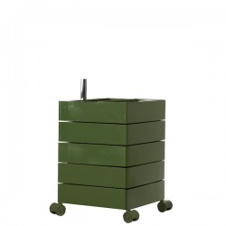 MAGIS 360 Container podrczna szafka z picioma szufladami, kolor zgniy zielony