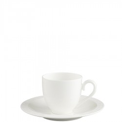 Villeroy & Boch White Pearl filianka do espresso ze spodkiem