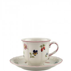 Villeroy & Boch Petite Fleur filianka do kawy ze spodkiem