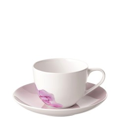 Villeroy & Boch Rose Garden filianka do kawy z rowym spodkiem