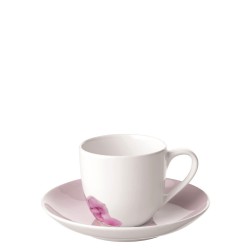 Villeroy & Boch Rose Garden filianka do espresso z rowym spodkiem