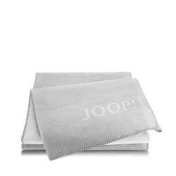 JOOP! Melange Silver-Grey dwustronny koc baweniano-akrylowy