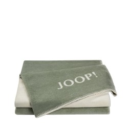 JOOP! Doubleface Uni Sage-Natur dwustronny koc baweniano-akrylowy