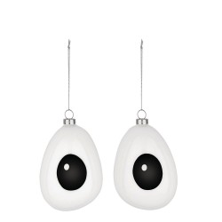 Alessi Christmas collection Holly Zestaw dwch ozdb witecznych ze szka dmuchanego
