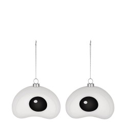 Alessi Christmas collection Holly Zestaw dwch ozdb witecznych ze szka dmuchanego