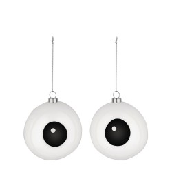 Alessi Christmas collection Holly Zestaw dwch ozdb witecznych ze szka dmuchanego