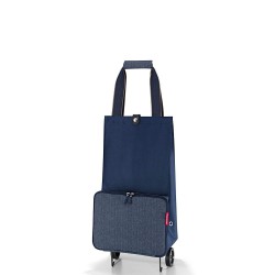 Reisenthel foldabletrolley wzek herringbpne dark blue