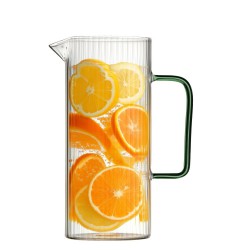 Vialli Design Livio Dzbanek ryflowany z zielonym uchwytem