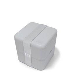 Monbento Grey Coton Lunchbox Bento Square FR