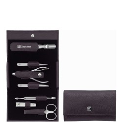 Zwilling CLASSIC INOX Zestaw podr�ny - fioletowe sk�rzane etui, 7 element�w