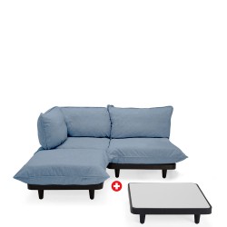 fatboy Paletti Naronik wypoczynkowy , lewostronny w zestawie ze stolikiem i pokrowiec