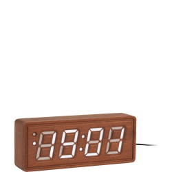 Karlsson Solid Wood Engraved Zegar i budzik