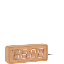 Karlsson Solid Wood Engraved Zegar i budzik