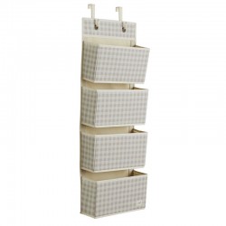 3 sprouts Gingham Beige Organizer na drzwi wiszcy