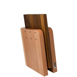 Artelegno Grand Prix magnetyczny blok na noe z drewna bukowego i deska kuchenna