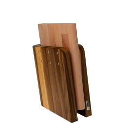 Artelegno Grand Prix magnetyczny blok na noe z drewna orzechowego i deska kuchenna