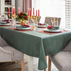 Roseberry Home Royal Green obrus lniany