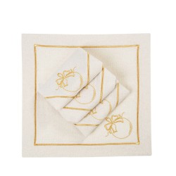 Roseberry Home Bauble Goldenline serwetki, 4 sztuki