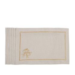 Roseberry Home Mistletoe Goldenline podkadki, 6 sztuk