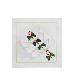 Candy Cane Panama serwetki, 4 sztuki