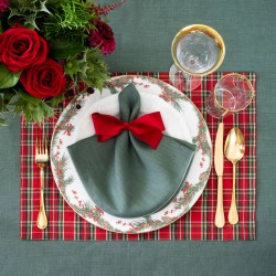 Roseberry Home Red Tartan podkadki, 4 sztuki