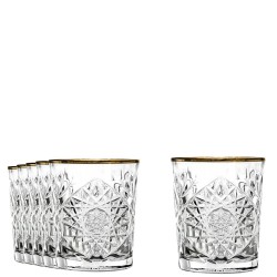 ONIS HOBSTAR GOLD RIM Komplet 6 szklanek