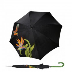 Doppler Elegance Boheme Tropicale luksusowy parasol damski z nadrukiem kolibra