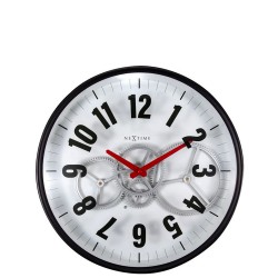 NeXtime Modern Gear Clock Zegar cienny