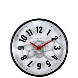 NeXtime Modern Gear Clock Zegar cienny