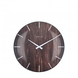 NeXtime Edge Wood Dome Zegar