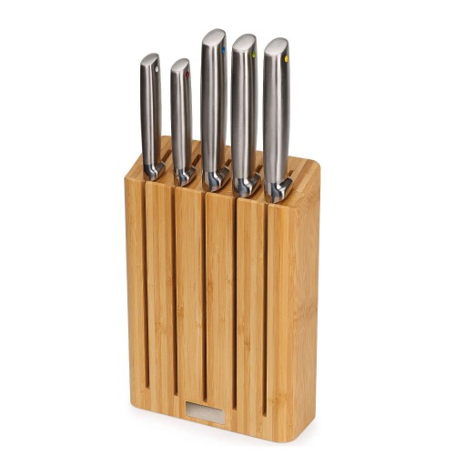 Joseph Joseph Elevate Bamboo zestaw 5 noży kuchennych w bloku