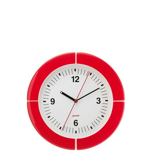 Guzzini I-Clock zegar ścienny, czerwony