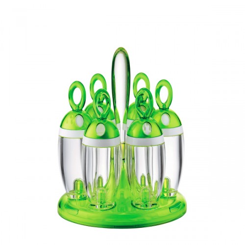 Guzzini Latina obrotowy stojak z pojemnikami, zielony