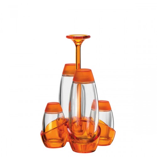 Guzzini Murano zestaw do przypraw, pomara�czowy