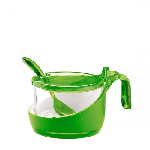 Guzzini Mirage cukiernica z �y�eczk�, zielona