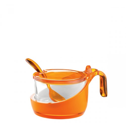 Guzzini Mirage cukiernica z �y�eczk�, pomara�czowa