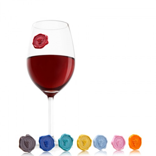 Vacu Vin Classic Grapes znaczniki do szklanek i kieliszków, 8 szt