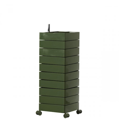 MAGIS 360 Container podrczna szafka z szufladami, kolor zgniy zielony