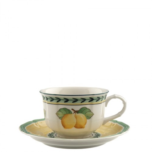 Villeroy & Boch French Garden Fleurence filianka do herbaty ze spodkiem