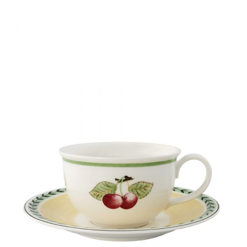 Villeroy & Boch French Garden Charm Breakfast filiżanka XL do białej kawy ze spodkiem