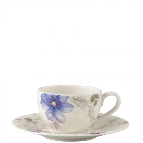 Villeroy & Boch Mariefleur Gris Basic filiżanka do kawy ze spodkiem
