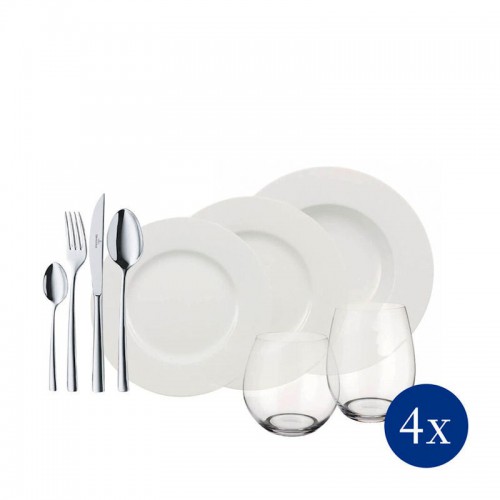 Villeroy & Boch Wonderful World White 36-częściowy zestaw naczyń stołowych