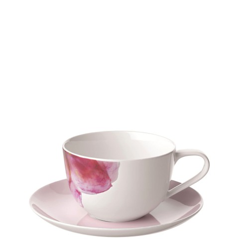 Villeroy & Boch Rose Garden filianka niadaniowa ze spodkiem