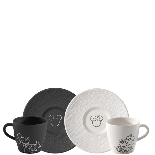 Villeroy & Boch Manufacture - Mickey Mouse Zestaw dw�ch fili�anek do kawy ze spodkiem