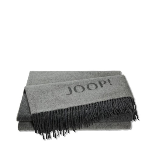 JOOP! Wool Fine Grey pled weniano-kaszmirowy