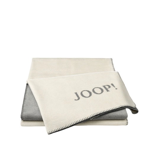 JOOP! Melange Natur-Silver dwustronny koc baweniano-akrylowy